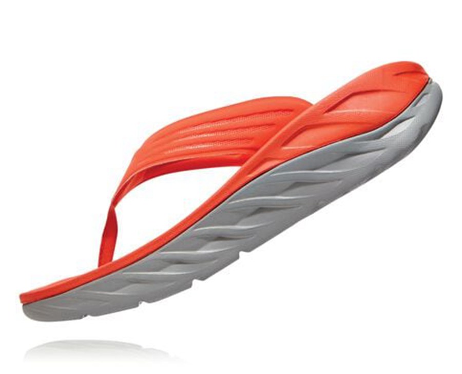 Hoka One One Sandalet Erkek Kırmızı - Ora Recovery Flip - PH8357104